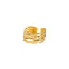 Amadeus Women's Genesis Gold Stacking Ring  - Size Adjustable