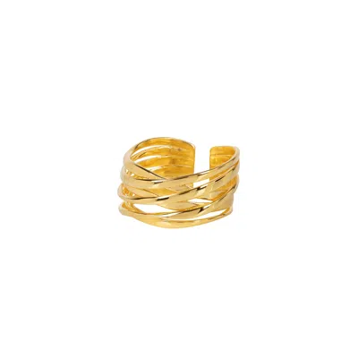 Amadeus Women's Genesis Gold Stacking Ring  - Size Adjustable
