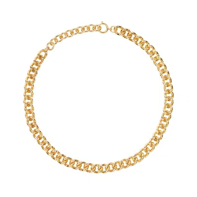Amadeus Women's Gia Thick Gold Chain Necklace In Gray
