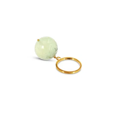 Amadeus Women's Gold / Green Bubble Green Aventurine Ring - Size Adjustable In Multi