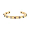Amadeus Women's Gold / Grey Aurora Gold Cuff With Grey Pearls In Multi