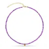 Amadeus Women's Gold / Pink / Purple Ines Amethyst Necklace