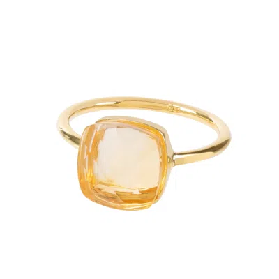 Amadeus Women's Gold / Yellow / Orange  Sophia Citrine Gold Ring
