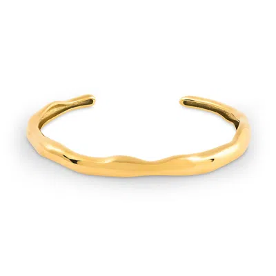 Amadeus Women's Gold Zion Open Wave Bracelet