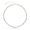Amadeus Women's Green / Grey / Gold Ines Labradorite Gold Necklace