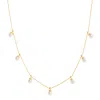 Amadeus Women's Laura Gold Chain With Tiny White Pearls In Gold