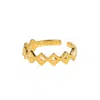Amadeus Women's Tellus Gold Stacking Ring - Size Adjustable In Gold