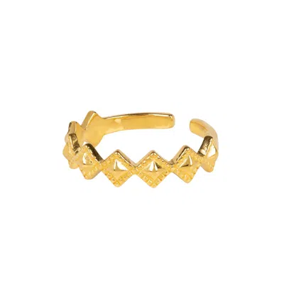Amadeus Women's Tellus Gold Stacking Ring - Size Adjustable