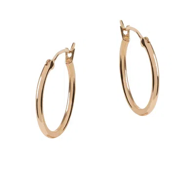 Amadeus Women's Venus Plain Gold Hoop Earrings