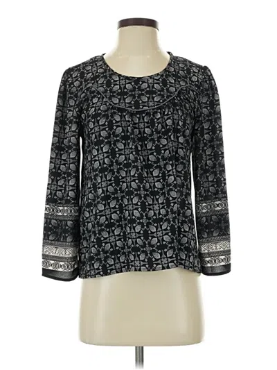 Pre-owned Amadi 3/4 Sleeve Blouse In Black