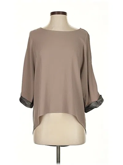 Pre-owned Amadi 3/4 Sleeve Blouse In Gray