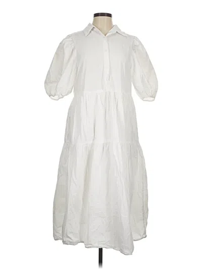 Pre-owned Amadi Casual Dress In White