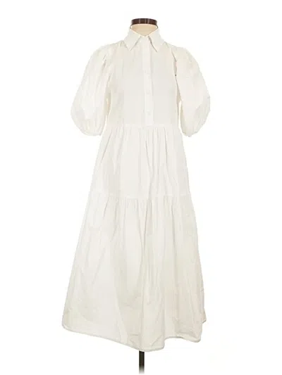 Pre-owned Amadi Casual Dress In White