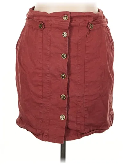 Pre-owned Amadi Casual Skirt In Burgundy