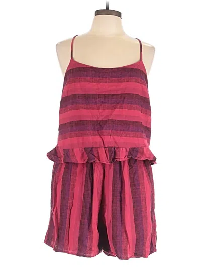 Pre-owned Amadi Romper In Burgundy