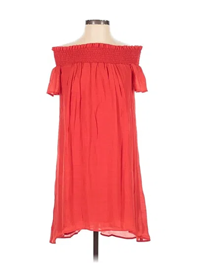 Pre-owned Amadi Sleeveless Top Red Strapless Neckline Tops