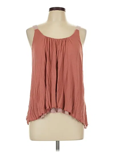 Pre-owned Amadi Tank Top Brown Strapless Neckline Tops