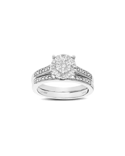 Amairah 0.80 Ct. Tw. Lab-grown Diamond Silver Wedding Ring Set