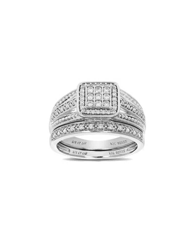 Amairah 0.80 Ct. Tw. Lab-grown Diamond Silver Wedding Ring Set In Metallic