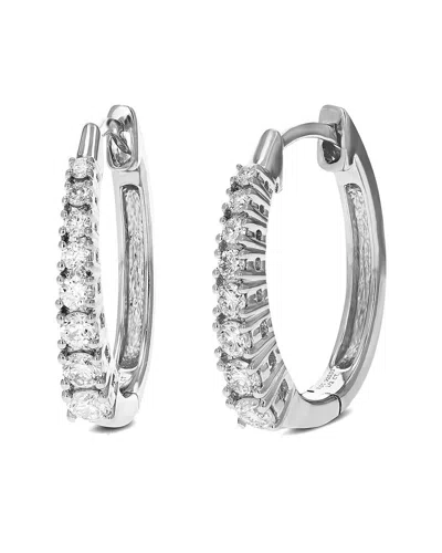 Amairah 1.00 Ct. Tw. Lab-grown Diamond 14k Hoop Earrings In Metallic