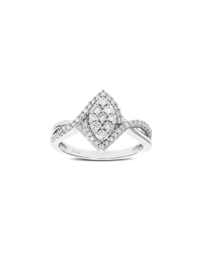 AMAIRAH AMAIRAH SILVER 0.50 CT. TW. LAB-GROWN DIAMOND RING