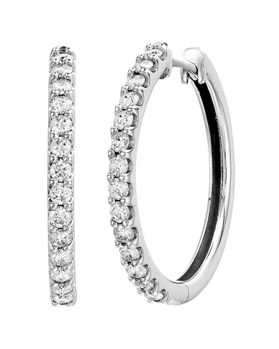 Amairah 10k 1.00 Ct. Tw. Lab-grown Diamond Hoops In Metallic