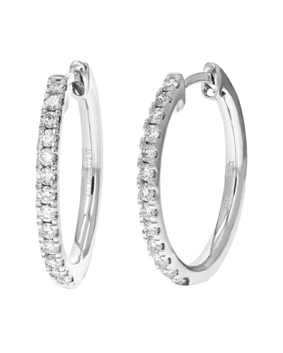 Amairah Silver 0.50 Ct. Tw. Lab-grown Diamond Hoops In Metallic
