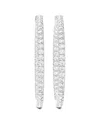 Amairah 14k 1.00 Ct. Tw. Lab-grown Diamond Hoop Earrings In Silver
