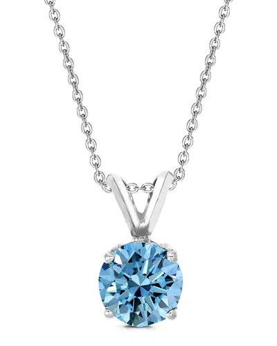 Amairah 14k 1.00 Ct. Tw. Lab-grown Diamond Solitaire Pendant Necklace In Silver
