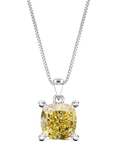 Amairah 14k 1.00 Ct. Tw. Lab-grown Diamond Solitaire Pendant Necklace In Silver