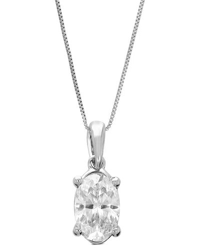 Amairah 14k 1.00 Ct. Tw. Lab-grown Diamond Solitaire Pendant Necklace In Silver