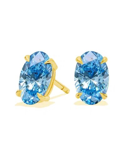 Amairah 14k 2.00 Ct. Tw. Lab-grown Diamond Stud Earrings In Blue
