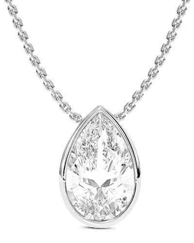Amairah 14k 5.00 Ct. Tw. Lab-grown Diamond Solitaire Pendant Necklace In Silver