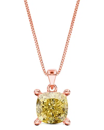 Amairah 14k Rose Gold 1.00 Ct. Tw. Lab-grown Diamond Solitaire Pendant Necklace