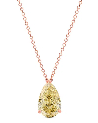 Amairah 14k Rose Gold 1.00 Ct. Tw. Lab-grown Diamond Solitaire Pendant Necklace