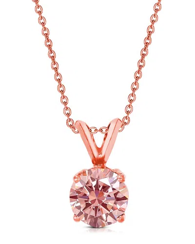 AMAIRAH AMAIRAH 14K ROSE GOLD 1.00 CT. TW. LAB-GROWN DIAMOND SOLITAIRE PENDANT NECKLACE