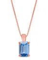 Amairah 14k Rose Gold 1.00 Ct. Tw. Lab-grown Diamond Solitaire Pendant Necklace