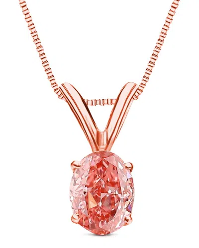 AMAIRAH AMAIRAH 14K ROSE GOLD 1.00 CT. TW. LAB-GROWN DIAMOND SOLITAIRE PENDANT NECKLACE