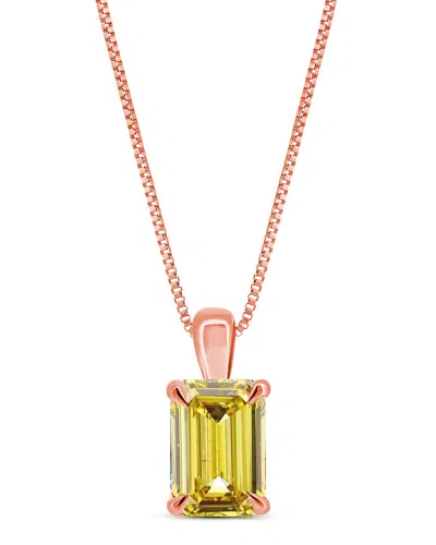 Amairah 14k Rose Gold 1.00 Ct. Tw. Lab-grown Diamond Solitaire Pendant Necklace In Pink