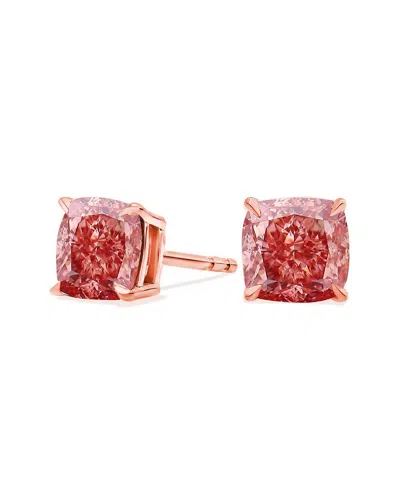 Amairah 14k Rose Gold 1.00 Ct. Tw. Lab-grown Diamond Stud Earrings In Orange