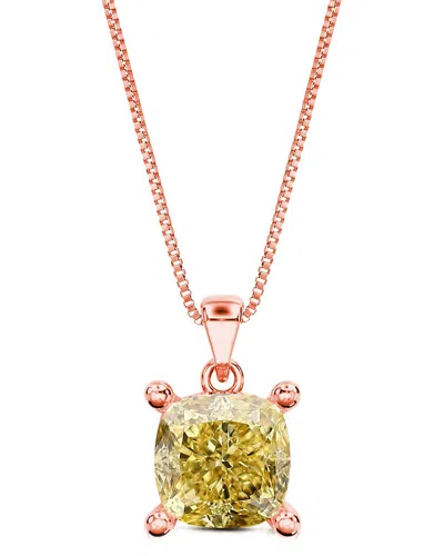 Amairah 14k Rose Gold 2.00 Ct. Tw. Lab-grown Diamond Solitaire Pendant Necklace