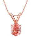 Amairah 14k Rose Gold 2.00 Ct. Tw. Lab-grown Diamond Solitaire Pendant Necklace