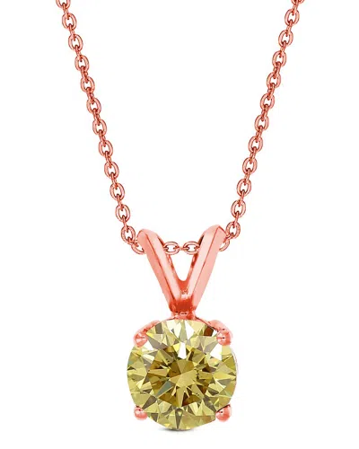 Amairah 14k Rose Gold 2.00 Ct. Tw. Lab-grown Diamond Solitaire Pendant Necklace
