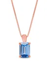 Amairah 14k Rose Gold 1.00 Ct. Tw. Lab-grown Diamond Solitaire Pendant Necklace