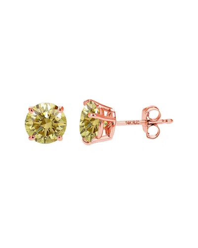 AMAIRAH AMAIRAH 14K ROSE GOLD 2.00 CT. TW. LAB-GROWN DIAMOND STUD EARRINGS