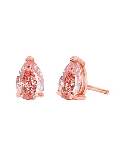 Amairah 14k Rose Gold 2.00 Ct. Tw. Lab-grown Diamond Stud Earrings In Pink