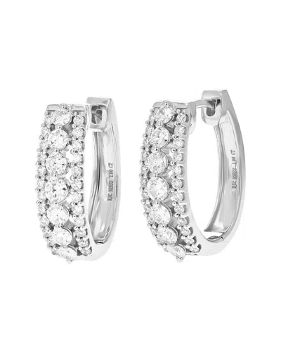 Amairah 2.00 Ct. Tw. Lab-grown Diamond 14k Hoop Earrings In Metallic