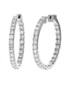 Amairah Silver 0.75 Ct. Tw. Lab-grown Diamond Hoops