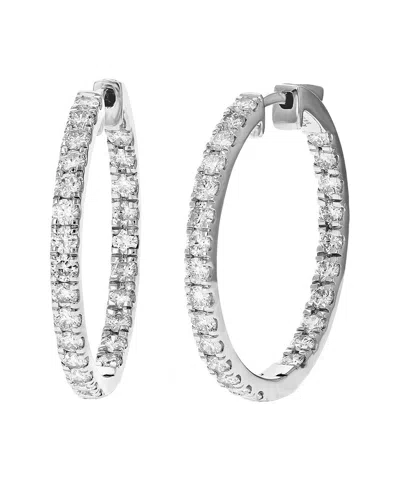 Amairah Silver 0.75 Ct. Tw. Lab-grown Diamond Hoops In Metallic