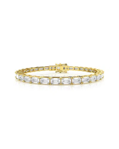 Amairah Gold Over Silver 10.00 Ct. Tw. Lab-grown Diamond Tennis Bracelet